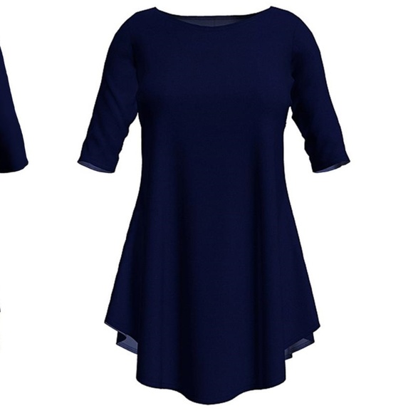 Bella Flore Tops - Bella Flore Women’s Swing Tunic - Royal Blue